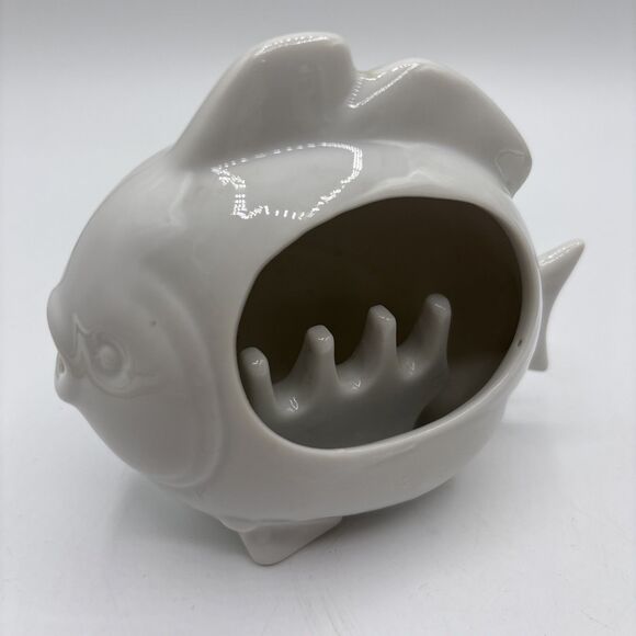 Other - Vintage Fish Ashtray MCM Ceramic Smoke Comes Out Mouth OMC Otagiri Mercantile